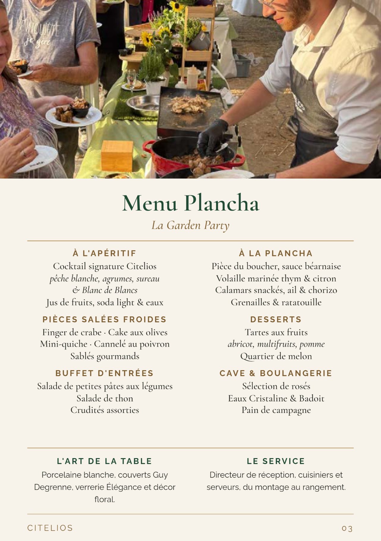Livret Citelios - Menu Plancha, la Garden Party