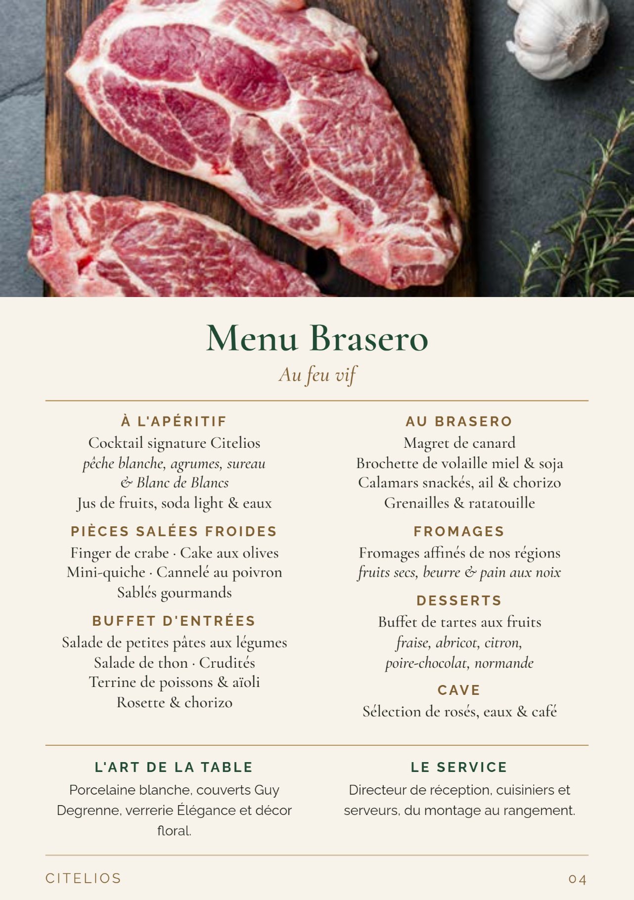 Livret Citelios - Menu Brasero, au feu vif